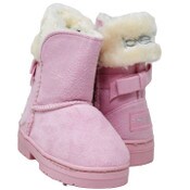 Wholesale - LT PINK BEBE TODDLER GIRLS WINTER BOOT W/BOW & BEBE LUREX 6-ASST SIZE 5-10 C/P 12, UPC: